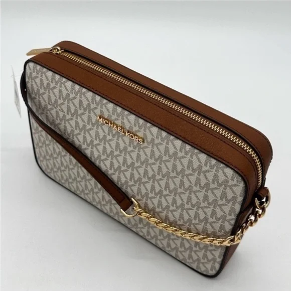 Michael Kors Large EW Crossbody Bag & Jet Set Travel MD ZA Card Case Wallet - Picture 5 of 10